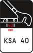 KSA 40 bevestiging&nbsp;met gatafstand 40 mm