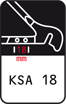 KSA 18 bevestiging&nbsp;met gatafstand 18 mm